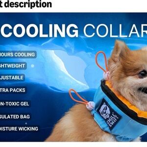 Blue & Orange Dog Cooling Collar